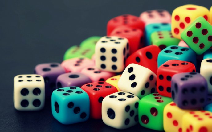 Lots of colorful dices - HD wallpaper