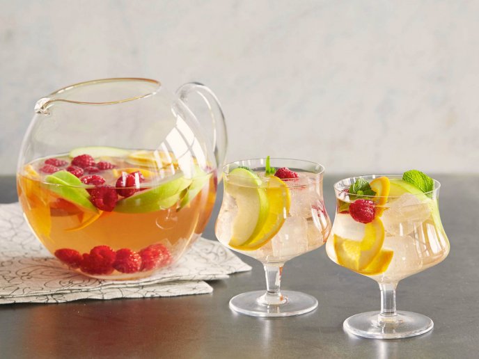 Fresh and full with vitamins-Delicious fruit summer cocktail