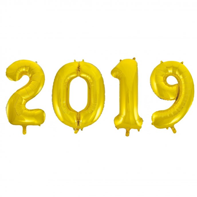 2019 made form flying ballons - Happy New Year