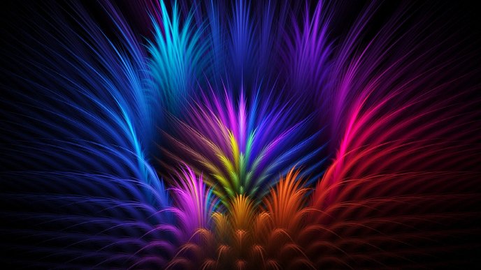 Wonderful abstract 4K wallpaper - All colors in one picture