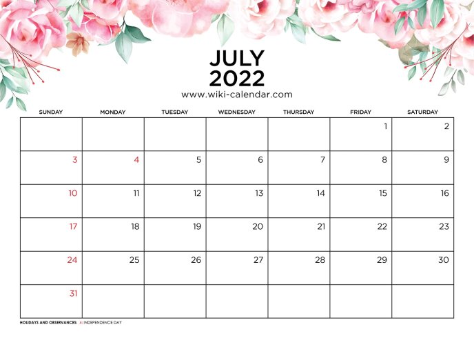 July 2022 - Calendar HD wallpaper