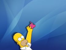Simpsons Homer stealing the Apple
