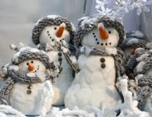 Happy snowmen