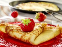 Strawberry pancake