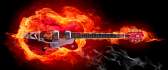 Electric guitar in fire
