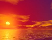 Beautiful sunset over a calm sea
