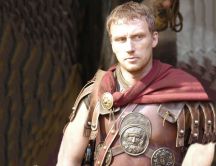 Kevin McKidd in his suit of armor in Rome
