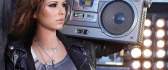 Cheryl Cole with a big cassette - hot pop star