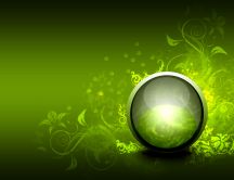 Abstract vector - orb green ball HD wallpaper