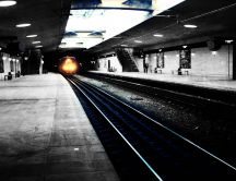 Empty metro station
