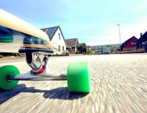 Skateboard on the road