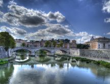 Bridge to Castel Sant'Angelo over Tiber - Rome