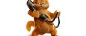Garfield - the clever cat - speaks on the phone HD wallpaper