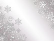 Beautiful snowflakes on a gray wall - HD wallpaper