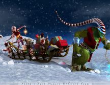 Santa's last minute delivery team - HD wallpaper