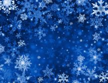 Beautiful texture - background full of snowflakes