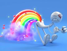 Rainbow from a funny toy HD wallpaper