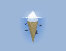 How see the whales an iceberg - an ice cream