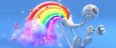 Rainbow from a funny toy HD wallpaper