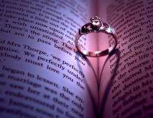 Ring from a book - symbol of love