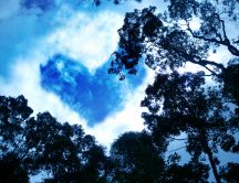 The symbol of love on the sky - cloud love