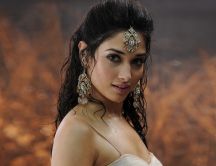 Scene from a movie with a beautiful indian actress - Tamanna