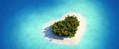 The most beautiful part of the sea - heart-shaped island