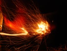 Playing with the fire and the camera - artistic HD wallpaper