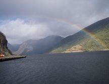 Rainbow in Norway - HD wallpaper