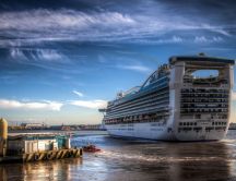 Big boat is ready to go - beautiful landscape
