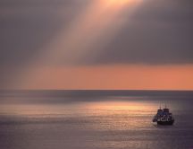 Sailing on the calm sea - HD wallpaper