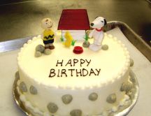 Cute Snoopy cake - happy birthday