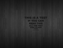Test wallpaper - funny message
