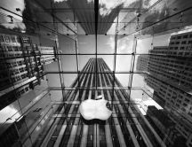 Abstract Apple building - gray HD wallpaper