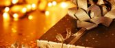 Golden box full with presents - HD wallpaper