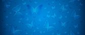 Blue butterflies on a blue HD wall