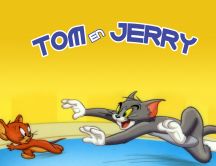 Poster with the childhood cartoons - Tom and Jerry
