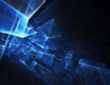 3D beautiful transparency squares - blue light