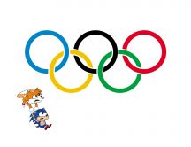 Sonic is training for the Olympics