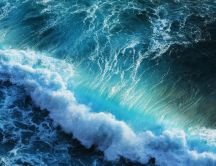 Big wave create big water foam - wonderful HD wallpaper