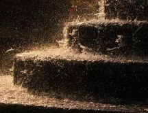 A storm water splash on the stairs - digital art wallpaper