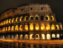 Beautiful architecture in the night - Colosseum of Rome