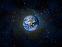 Famous planet on the space - our beautiful Earth