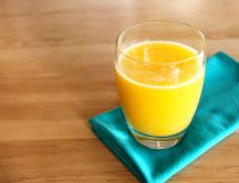 Delicious glass of mango juice - vitamins in the morning