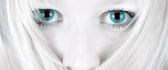 White hair and big beautiful blue eyes - HD wallpaper