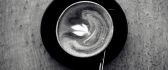 Black and white wallpaper - delicious coffee in a cup