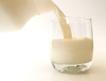 Delicious glass with milk - perfect breakfast every morning