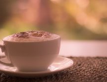 Delicious cappuccino with cream - perfect drink every day