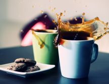 Coffee splash and cookies - good morning