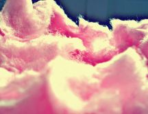 Sweet pink cotton candy - sugar on a stick